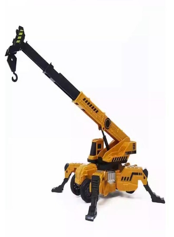 N2K2 ENTERPRISE Friction Powered Lifting Crane 360 Degree Rotating Crane Model Toy Pull Back Vehicles Construction Truck for 2+ Years Old Kids Boys Girls - Image 5